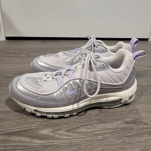 Size 9.5 - Nike Air Max 98 Lilac Metallic Silver W BV6536-001
